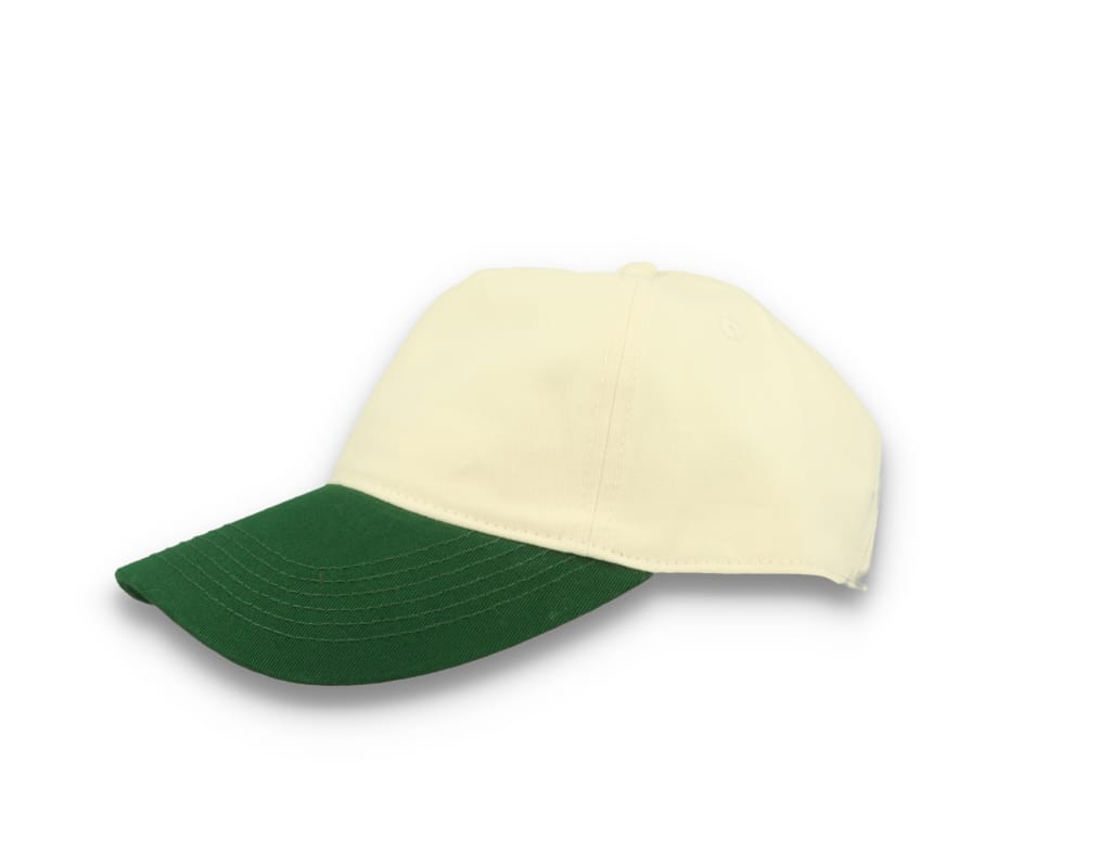 Contrast Peak Leisure Cap Natural/Forest Green