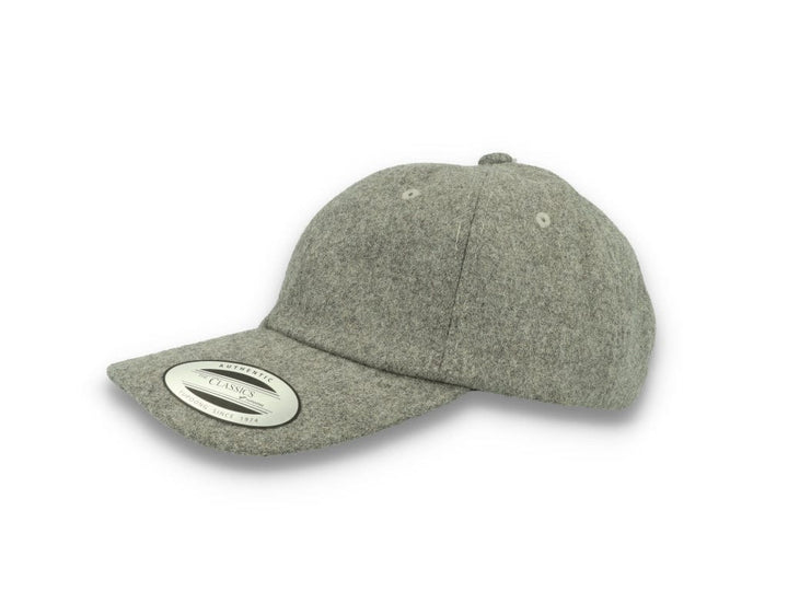 Low Profile Melton Wool Dad Cap Flexfit 6245MW Heather Grey - LOKK