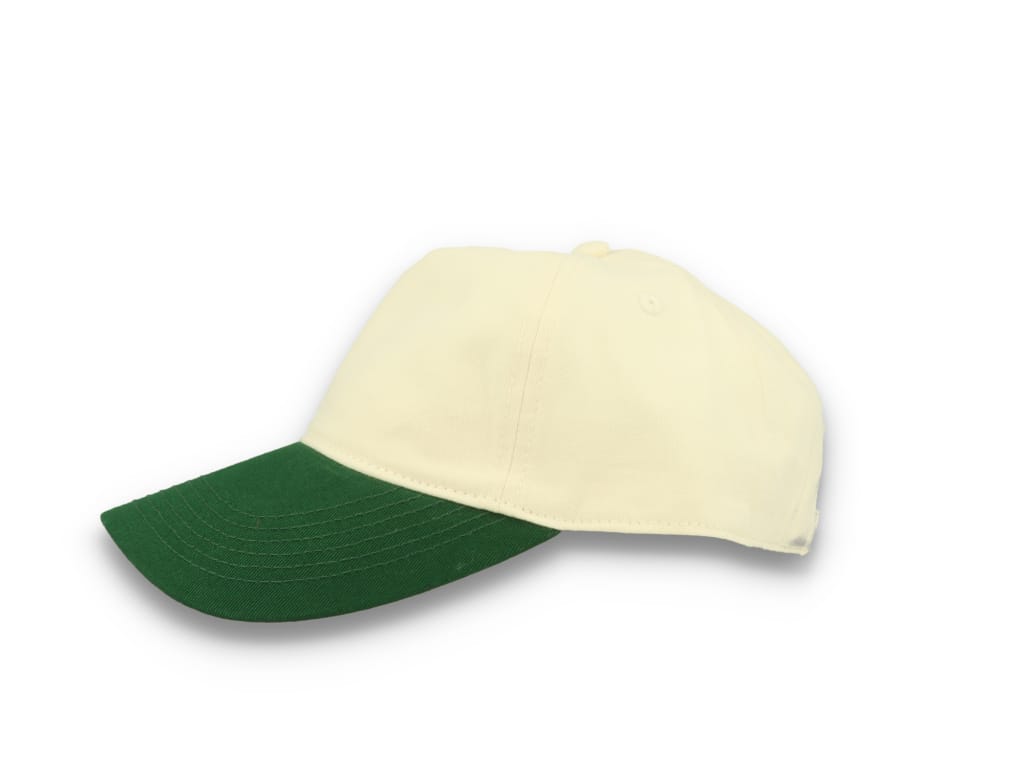 Contrast Peak Leisure Cap Natural/Forest Green