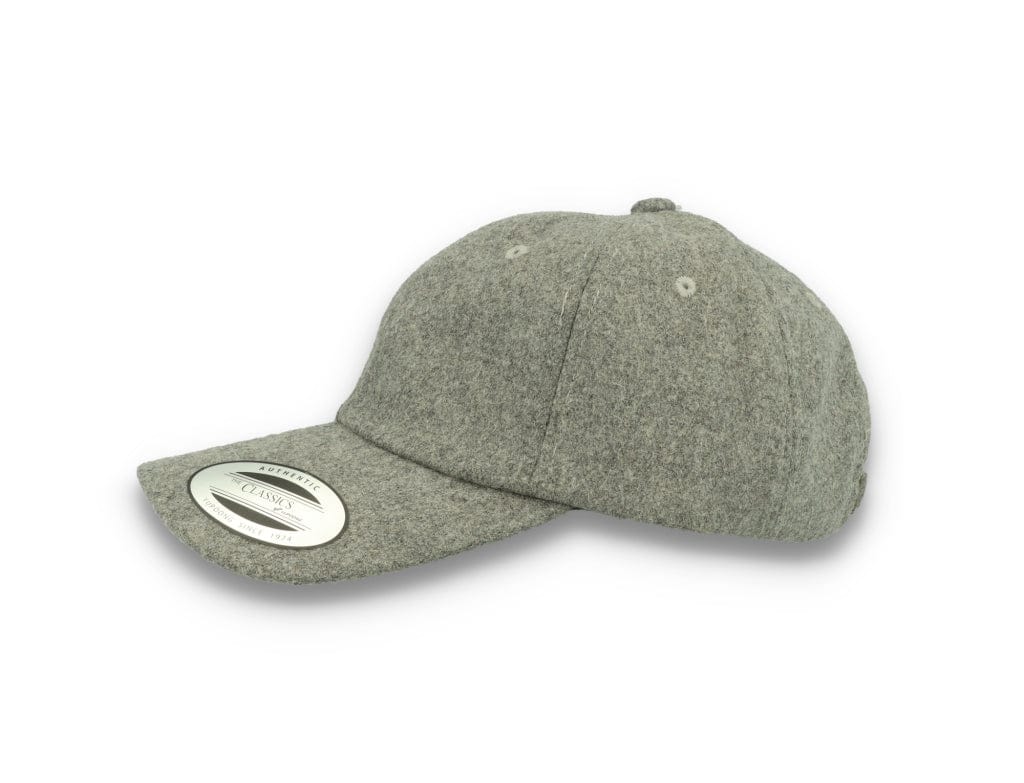 Low Profile Melton Wool Dad Cap Flexfit 6245MW Heather Grey - LOKK