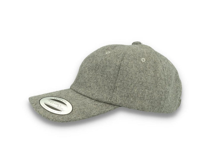 Low Profile Melton Wool Dad Cap Flexfit 6245MW Heather Grey - LOKK