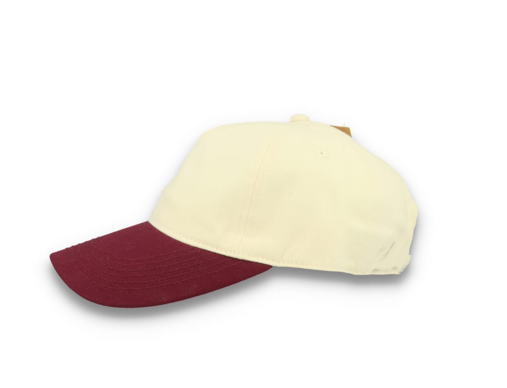 Contrast Peak Leisure Cap Natural/Burgundy