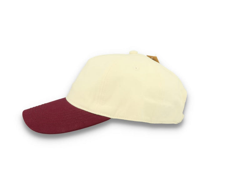 Contrast Peak Leisure Cap Natural/Burgundy