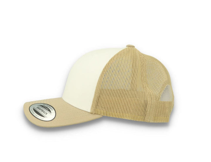 Retro Trucker Dark Khaki/White/Khaki Flexfit 6606CF