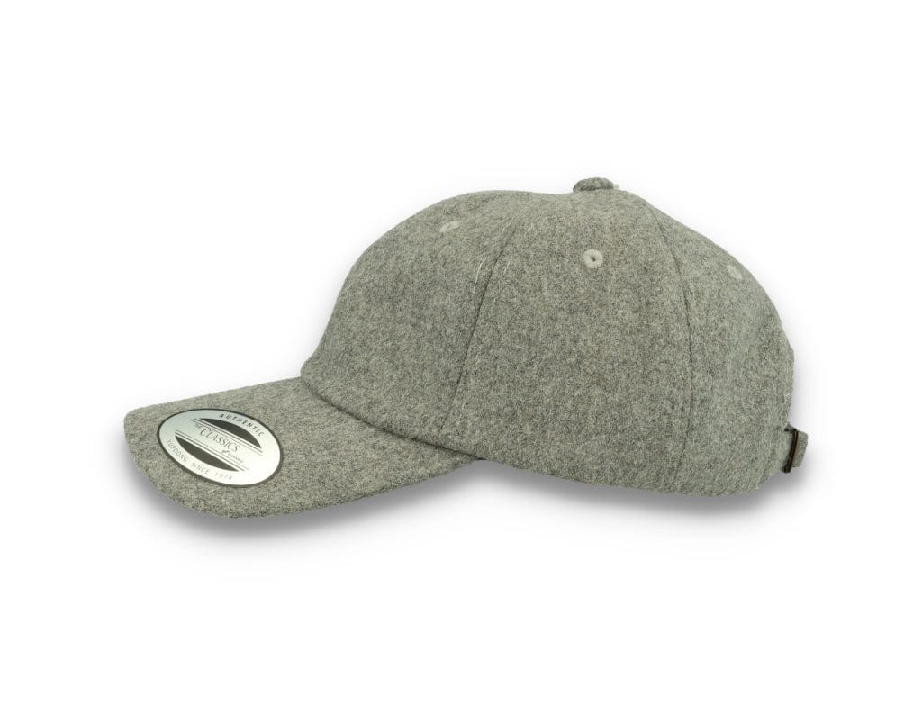 Low Profile Melton Wool Dad Cap Flexfit 6245MW Heather Grey - LOKK
