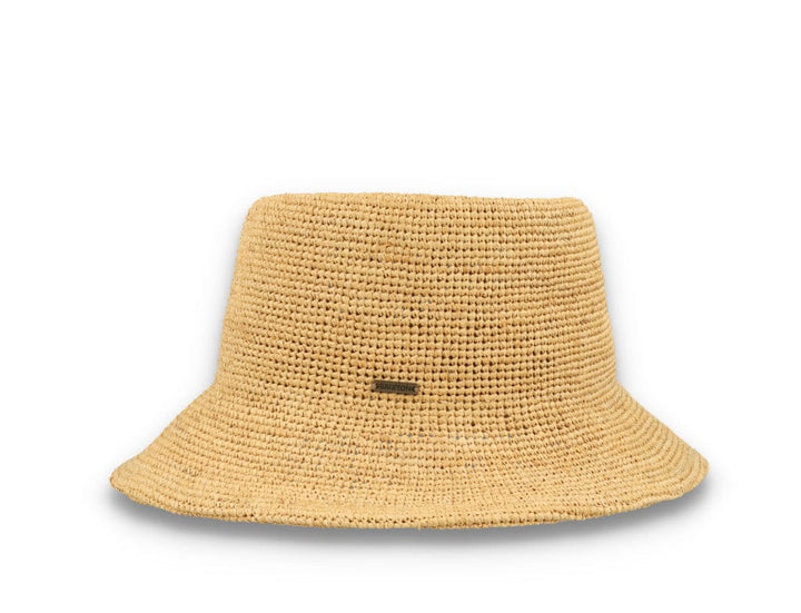 Ellee Straw Bucket Hat Tan