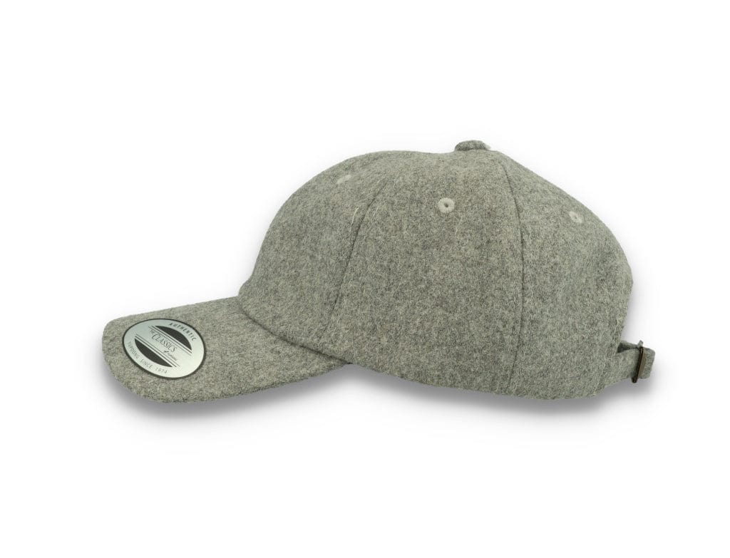 Low Profile Melton Wool Dad Cap Flexfit 6245MW Heather Grey - LOKK