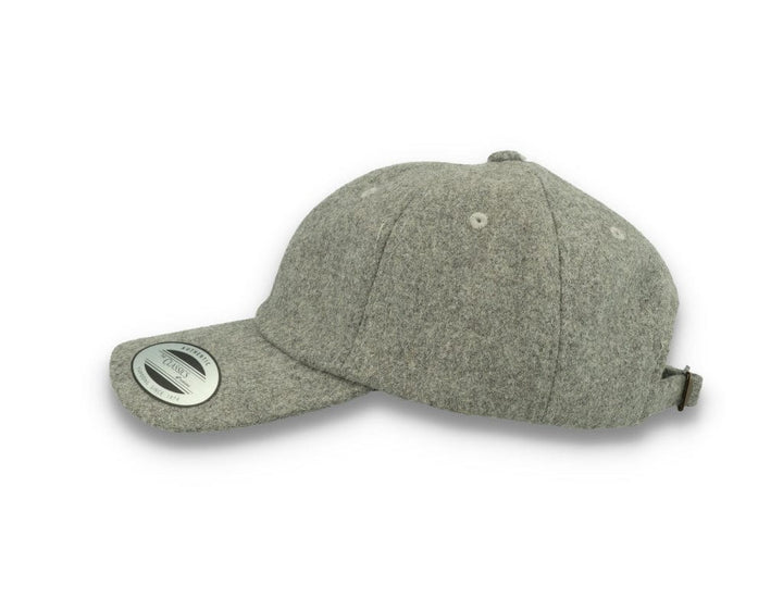 Low Profile Melton Wool Dad Cap Flexfit 6245MW Heather Grey - LOKK