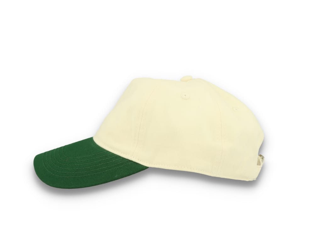 Contrast Peak Leisure Cap Natural/Forest Green