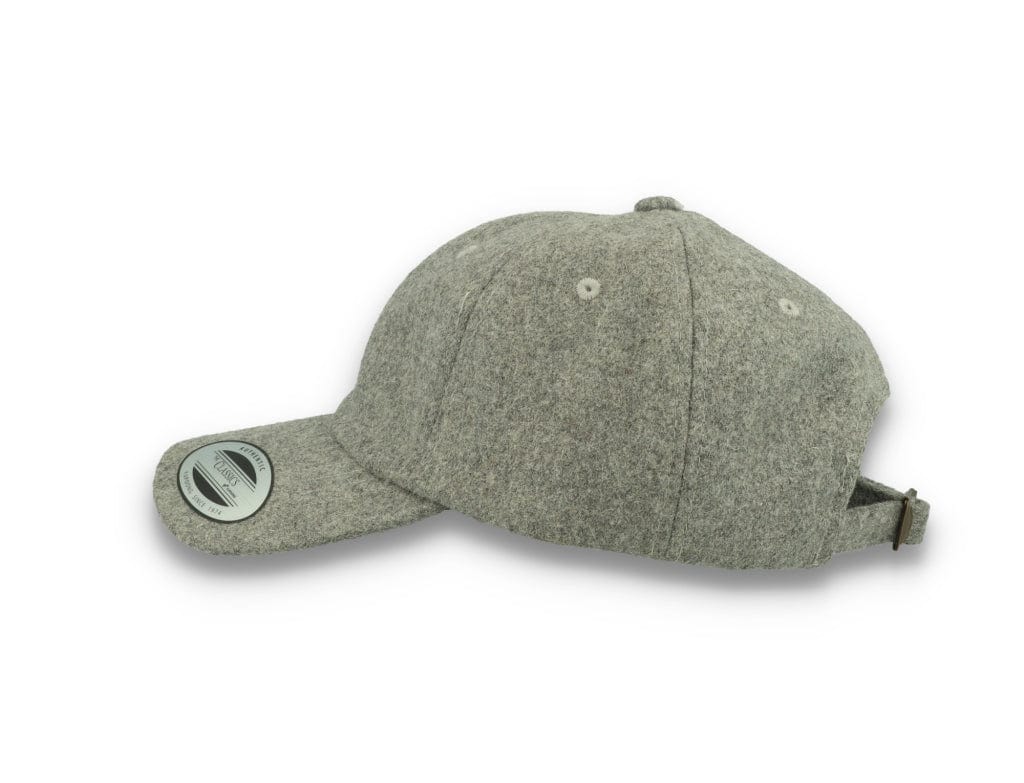 Low Profile Melton Wool Dad Cap Flexfit 6245MW Heather Grey - LOKK