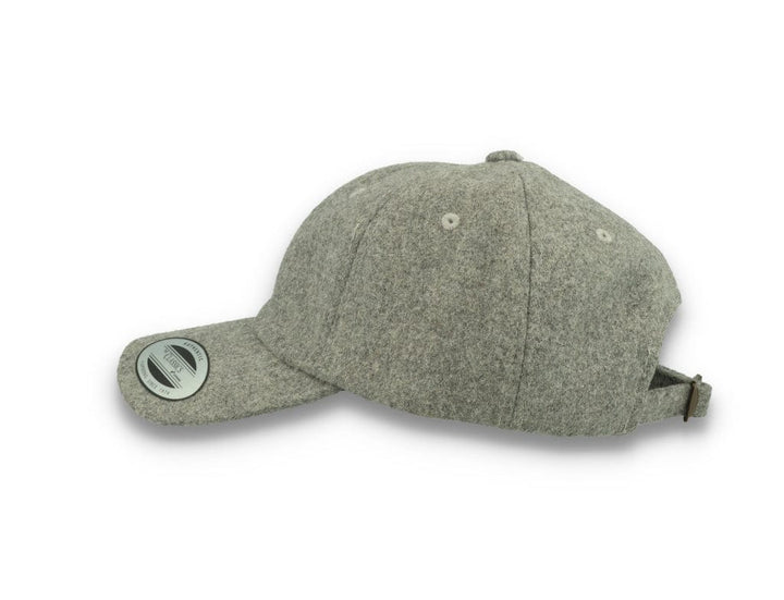 Low Profile Melton Wool Dad Cap Flexfit 6245MW Heather Grey - LOKK