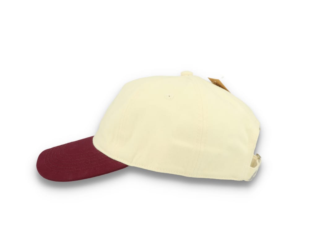 Contrast Peak Leisure Cap Natural/Burgundy