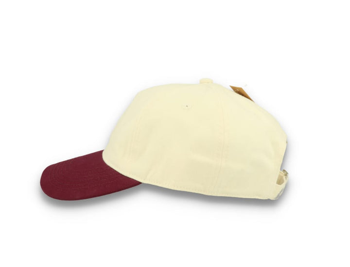 Contrast Peak Leisure Cap Natural/Burgundy