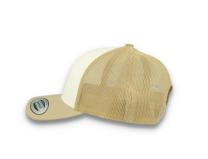 Retro Trucker Dark Khaki/White/Khaki Flexfit 6606CF