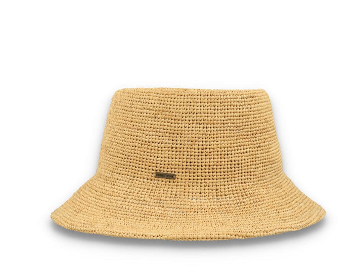 Ellee Straw Bucket Hat Tan