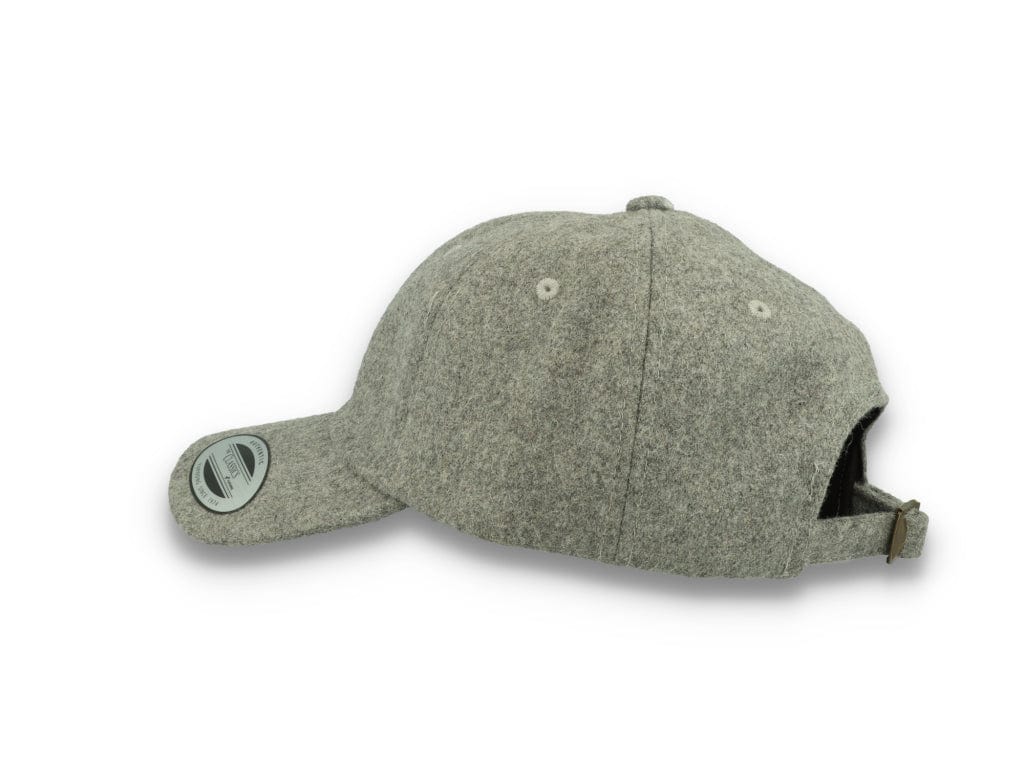 Low Profile Melton Wool Dad Cap Flexfit 6245MW Heather Grey - LOKK