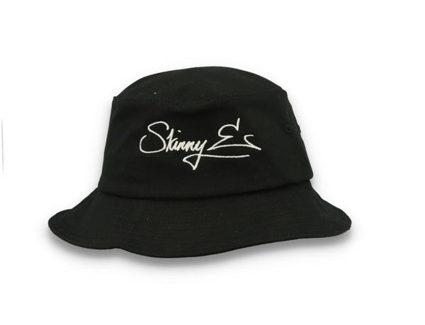 Skinny E Bucket Hat Black/White - LOKK