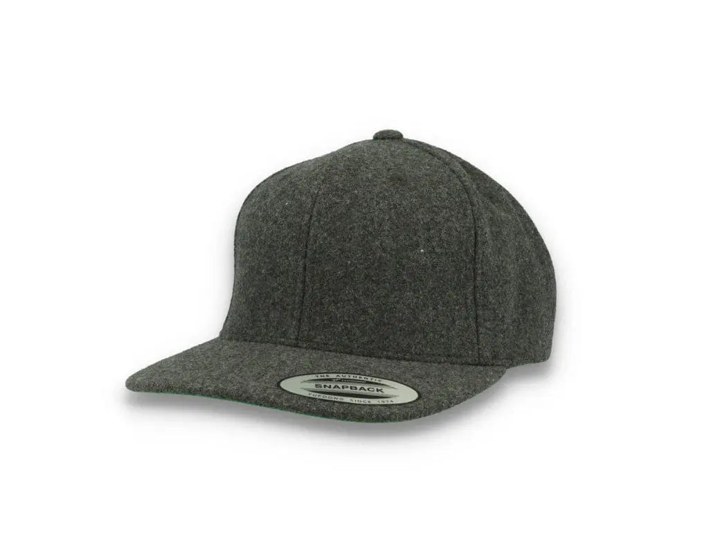 Yupoong Snapback Melton Wool 6689M Dark Grey - LOKK