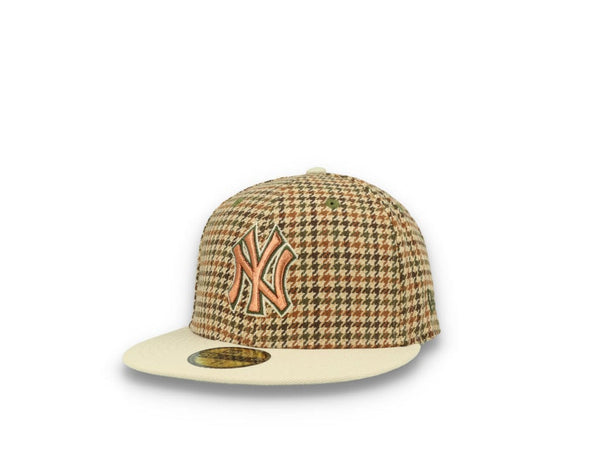 59FIFTY Houndstooth New York Yankees Open Market Tan