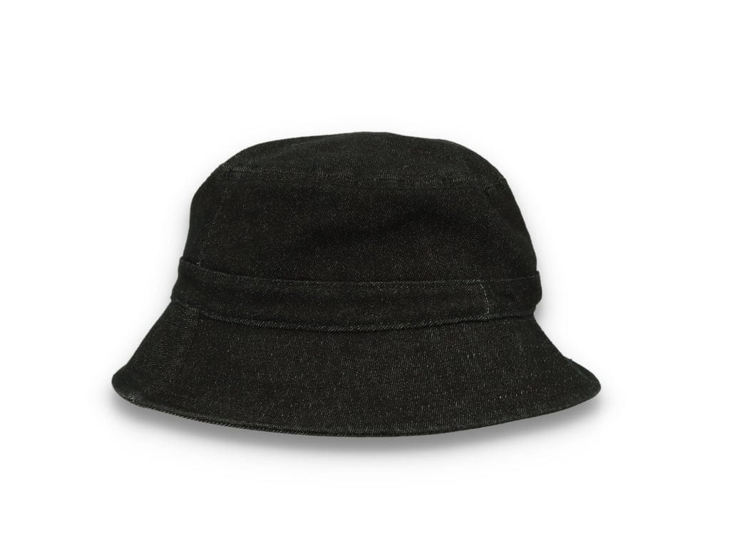 Skinny E Bucket Hat Black Denim - LOKK