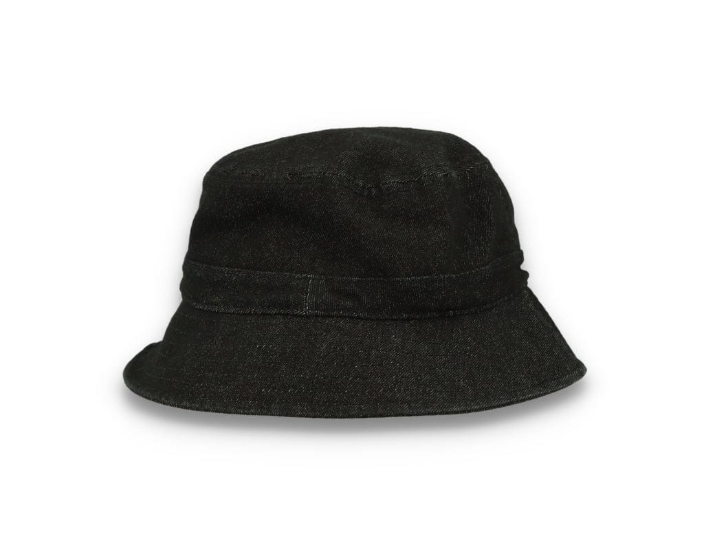 Skinny E Bucket Hat Black Denim - LOKK