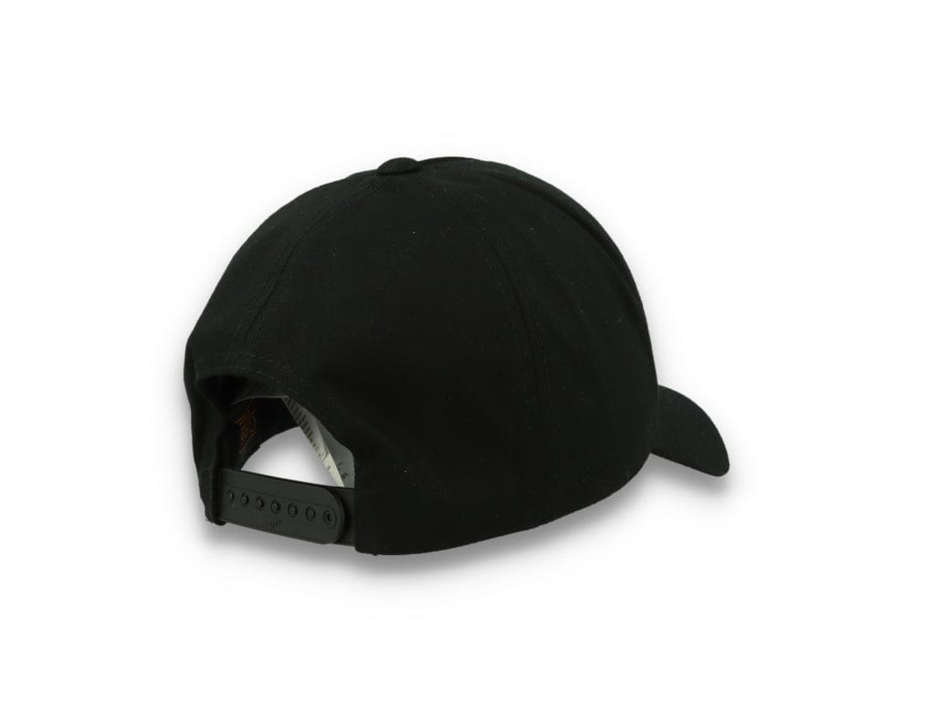 5-Panel Curved Classic Snapback Black - 7707