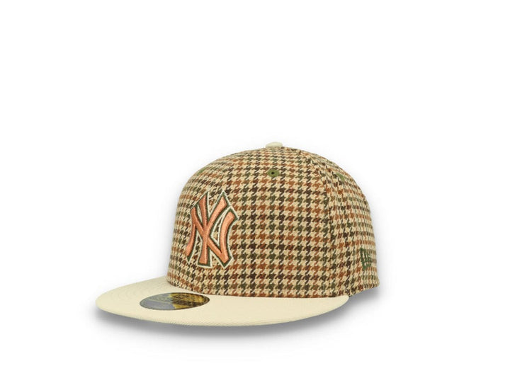 59FIFTY Houndstooth New York Yankees Open Market Tan