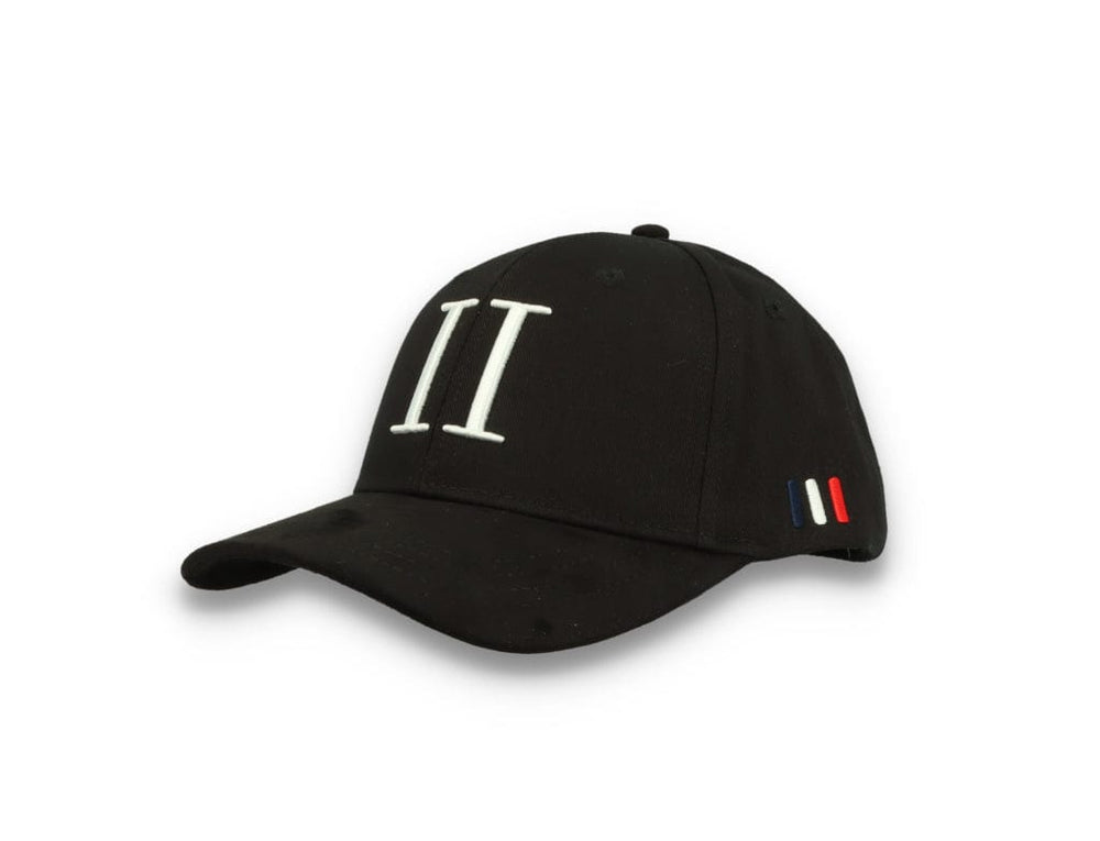 Les Deux Baseball Cap Suede II Black/White - LOKK