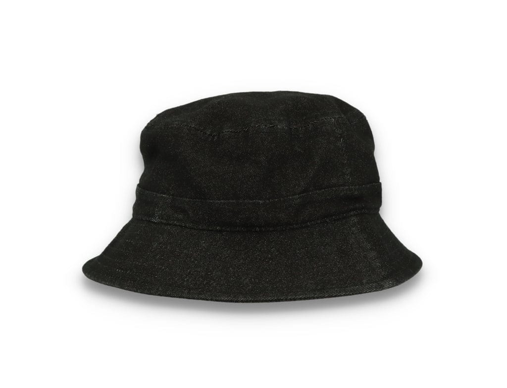 Skinny E Bucket Hat Black Denim - LOKK