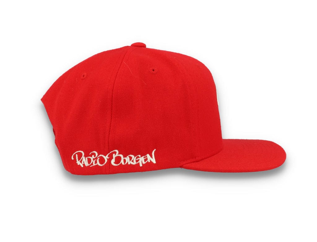 LOKK X RADIO BORGEN Snapback Red/White - LOKK