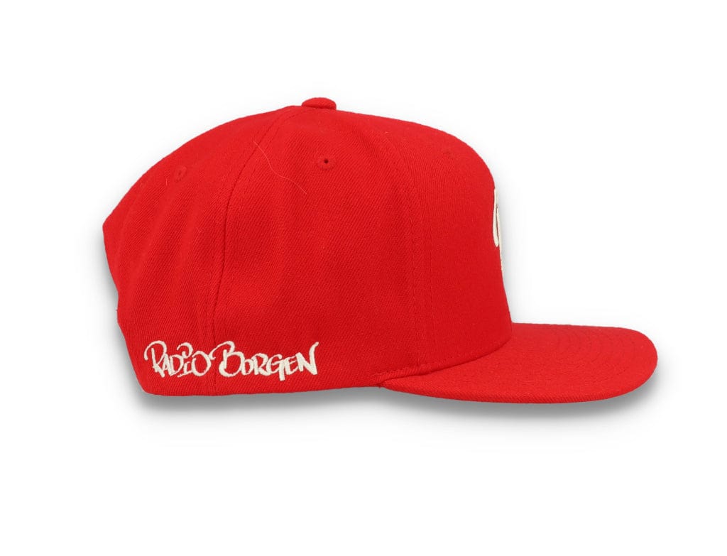 LOKK X RADIO BORGEN Snapback Red/White - LOKK