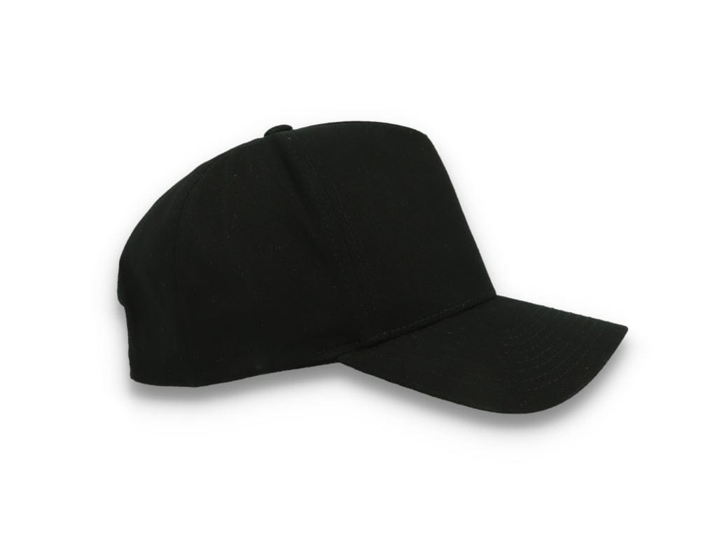 5-Panel Curved Classic Snapback Black - 7707