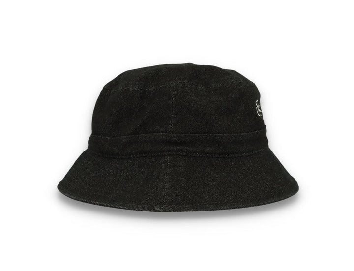 Skinny E Bucket Hat Black Denim - LOKK