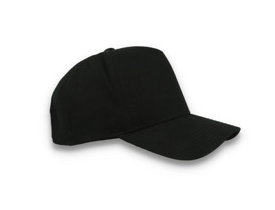 5-Panel Curved Classic Snapback Black - 7707