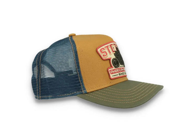 Trucker Cap Motorcycle Brown/Olive - LOKK