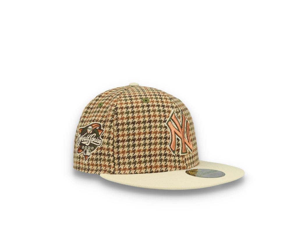 59FIFTY Houndstooth New York Yankees Open Market Tan