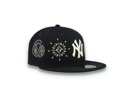 59FIFTY MLB All Over Print Paisley New York Yankees Team/White