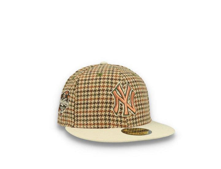 59FIFTY Houndstooth New York Yankees Open Market Tan