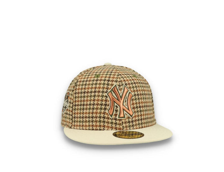 59FIFTY Houndstooth New York Yankees Open Market Tan