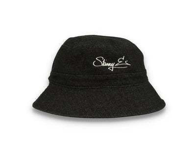 Skinny E Bucket Hat Black Denim