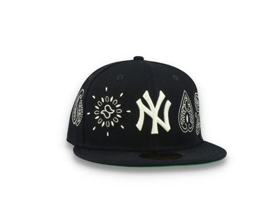 59FIFTY MLB All Over Print Paisley New York Yankees Team/White