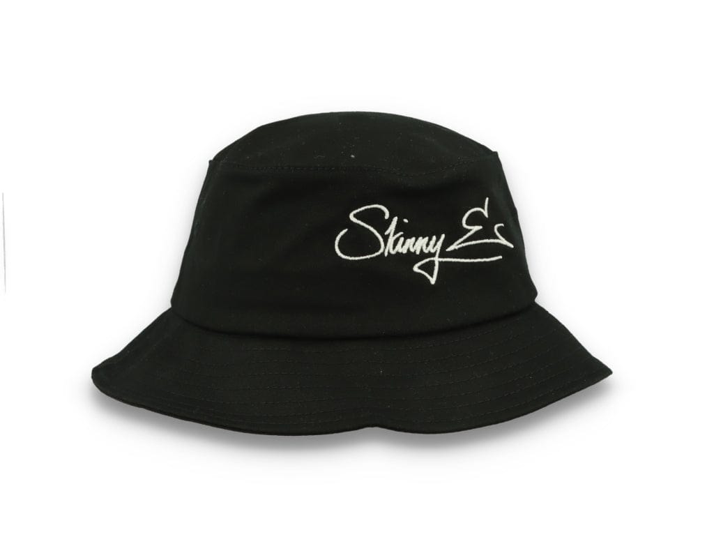 Skinny E Bucket Hat Black/White - LOKK