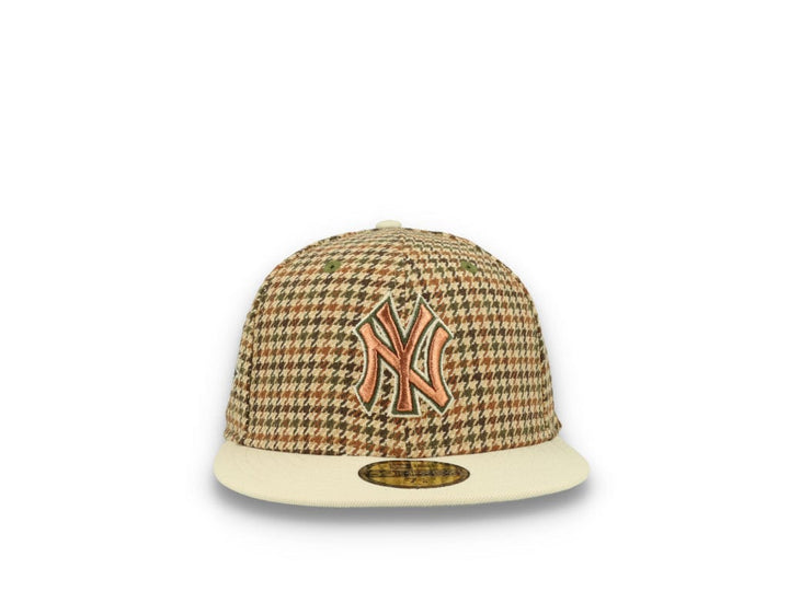 59FIFTY Houndstooth New York Yankees Open Market Tan