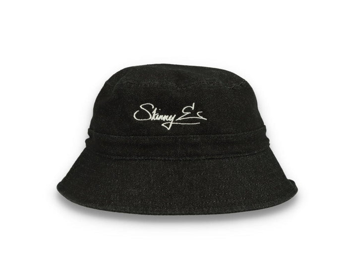 Skinny E Bucket Hat Black Denim - LOKK