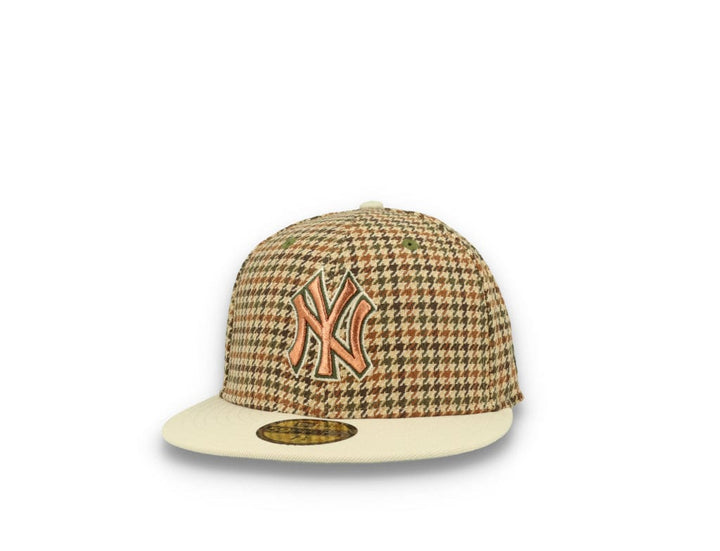 59FIFTY Houndstooth New York Yankees Open Market Tan