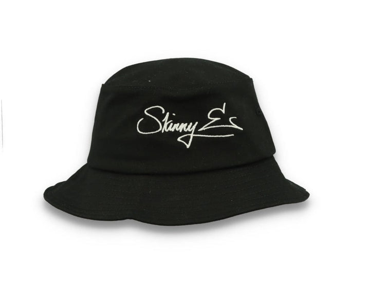 Skinny E Bucket Hat Black/White - LOKK