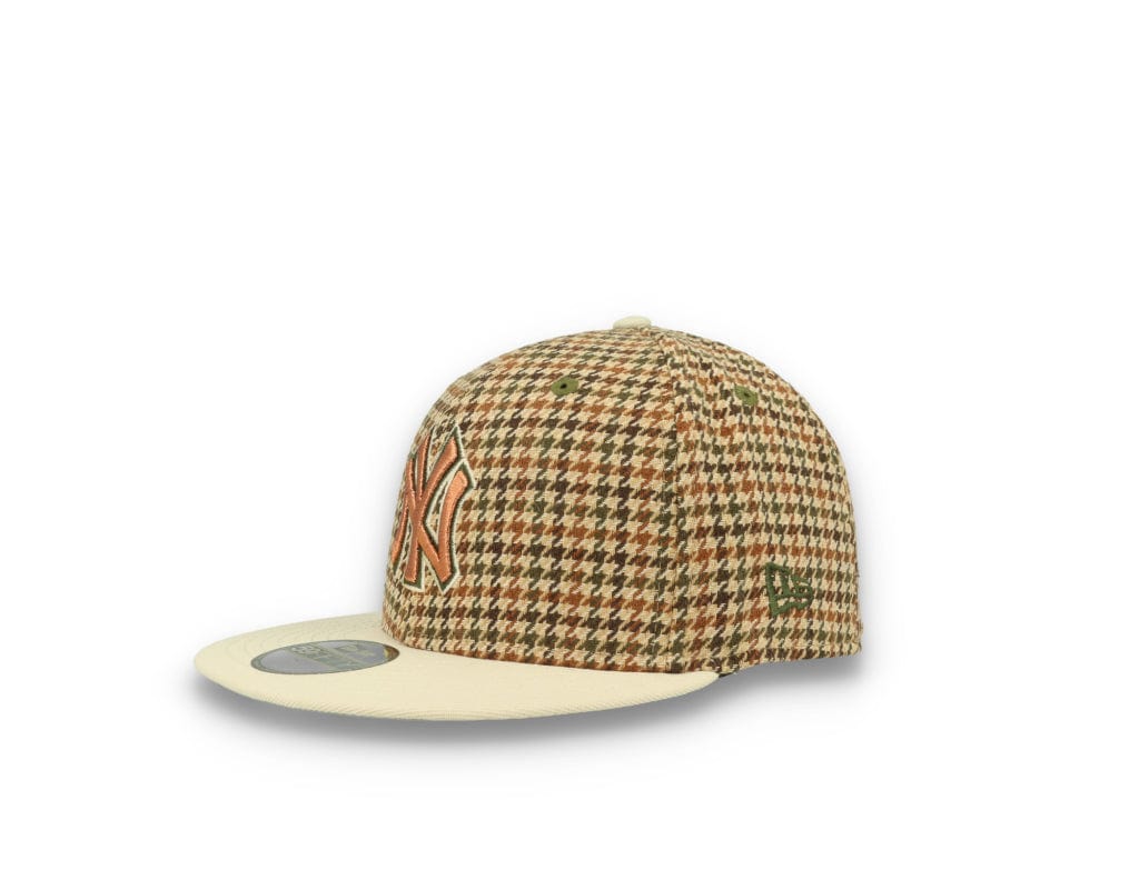 59FIFTY Houndstooth New York Yankees Open Market Tan