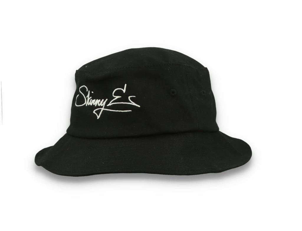 Skinny E Bucket Hat Black/White - LOKK