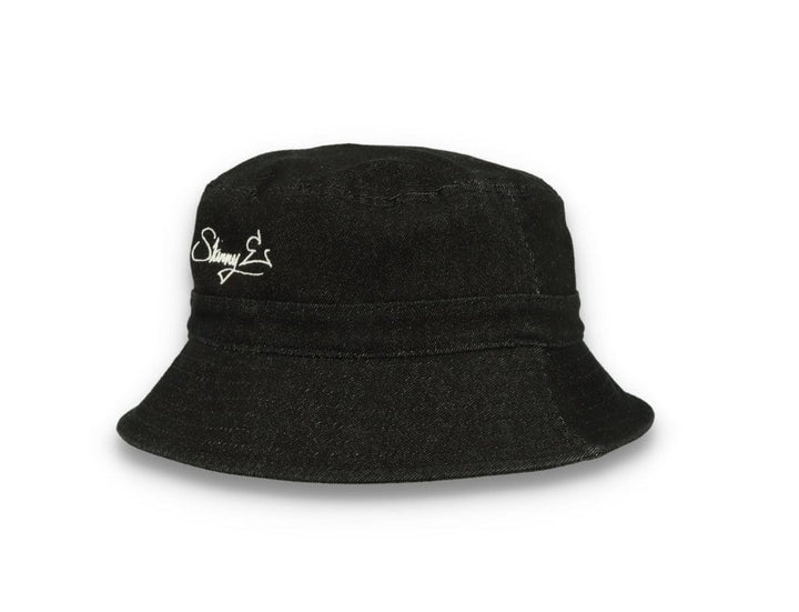 Skinny E Bucket Hat Black Denim - LOKK