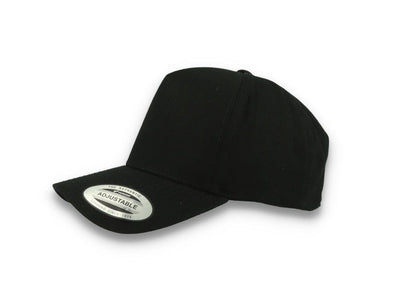5-Panel Curved Classic Snapback Black - 7707
